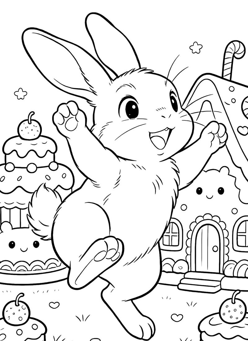 tô màu con thỏ 7