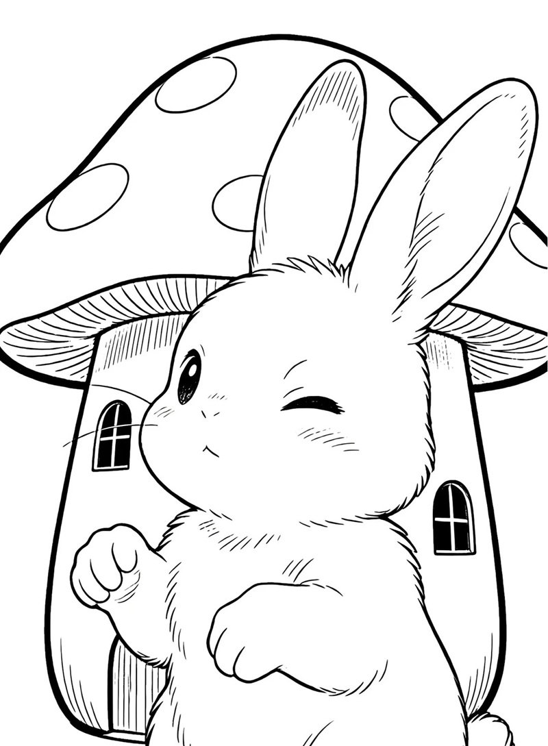 tô màu con thỏ 8