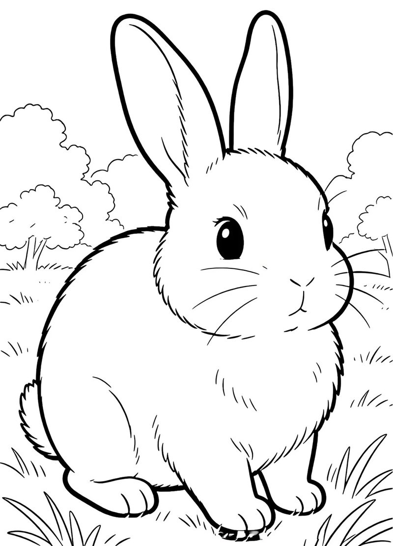 tô màu con thỏ 9