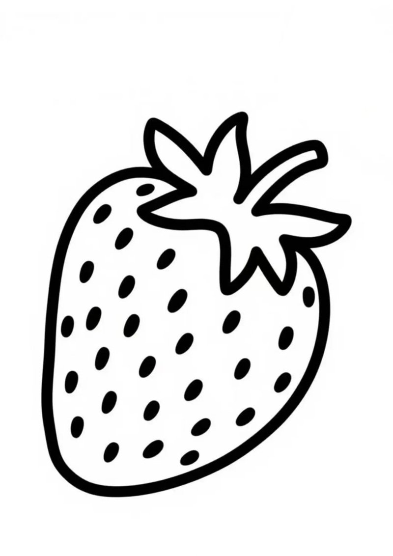 tranh tô màu đồ ăn mini đơn giản cho trẻ em