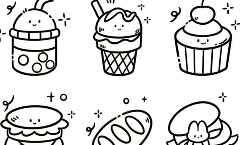 tô màu đồ ăn mini 24