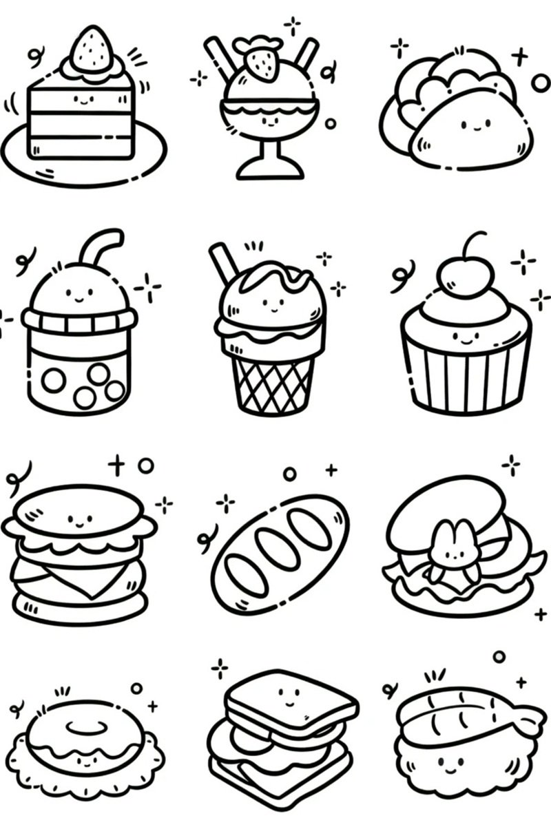 hoạt động vui nhộn với tô màu đồ ăn mini cho bé