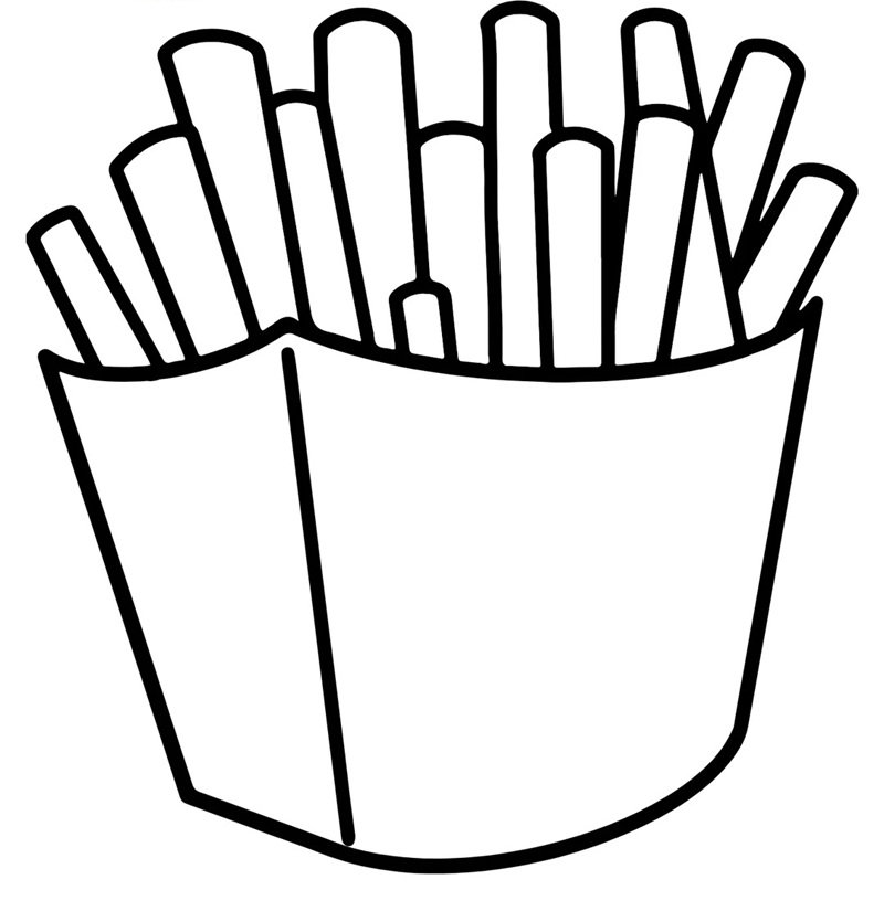 tranh tô màu đồ ăn cute cho trẻ