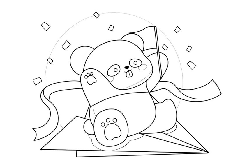 tô màu gấu trúc 34