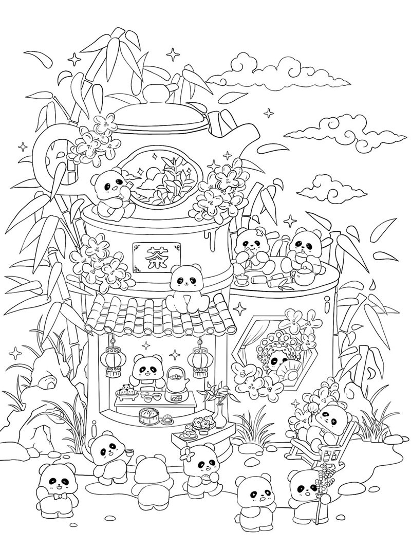 tô màu gấu trúc 38