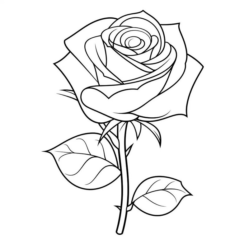 tô màu hoa hồng 14