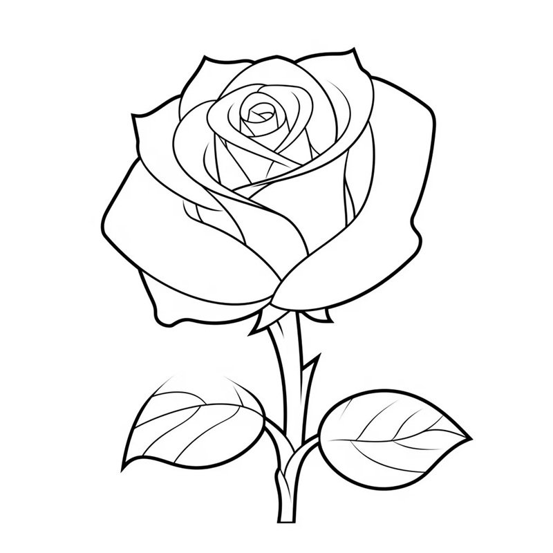 tô màu hoa hồng 15