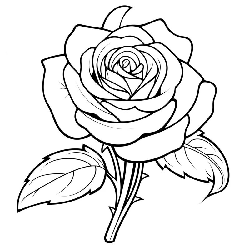 tô màu hoa hồng 16