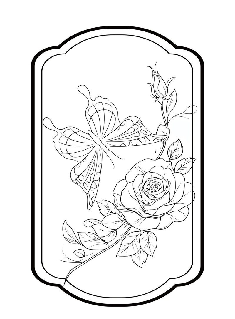 tô màu hoa hồng 19