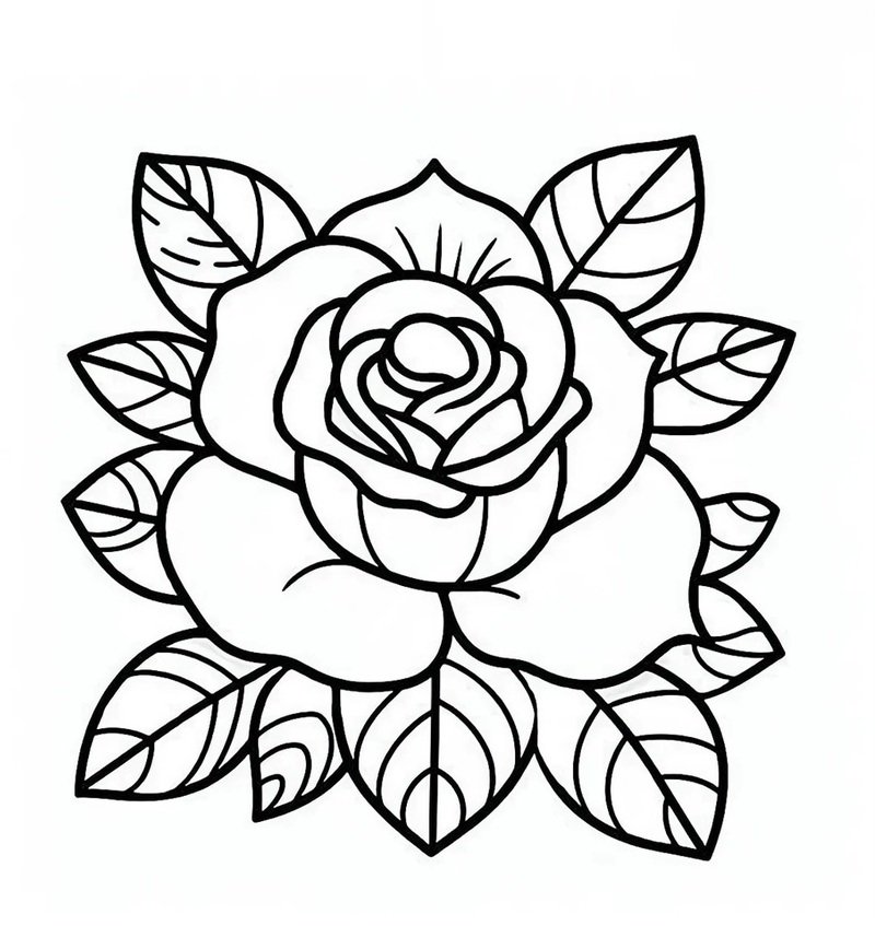 tô màu hoa hồng 2