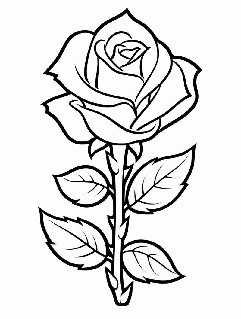 tô màu hoa hồng 25