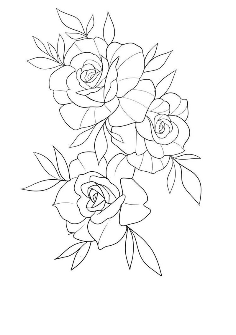 tô màu hoa hồng 28