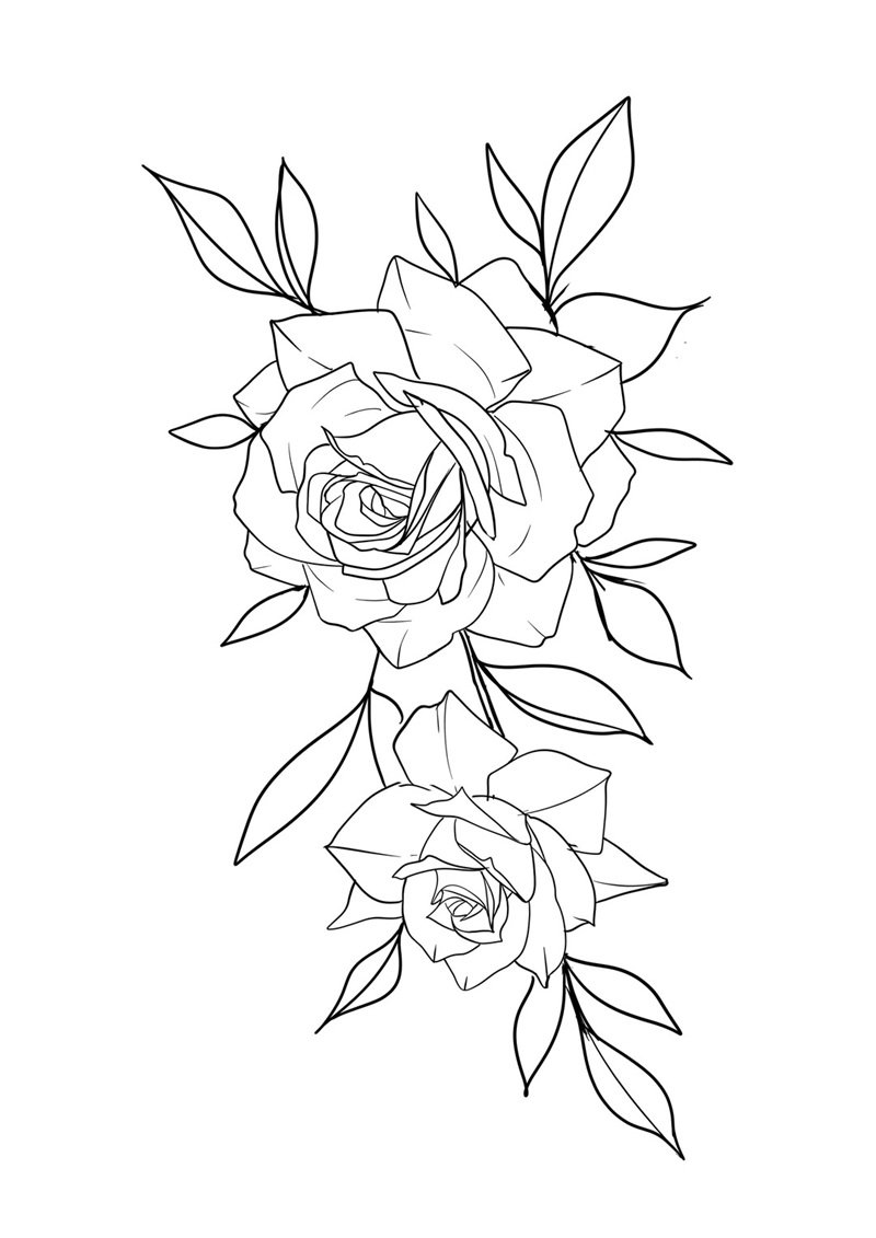 tô màu hoa hồng 32