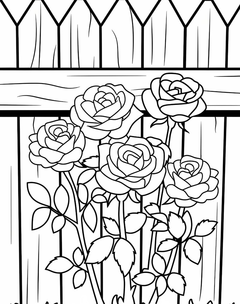 tô màu hoa hồng 37