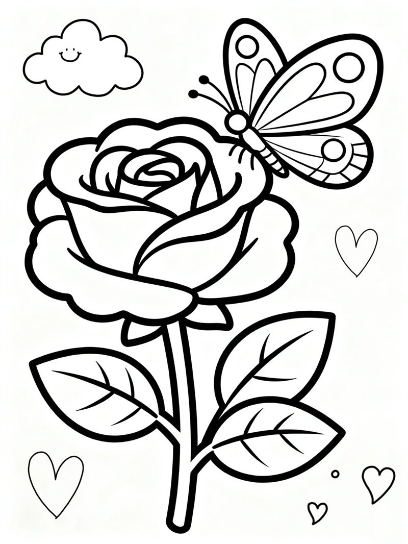 tô màu hoa hồng 39