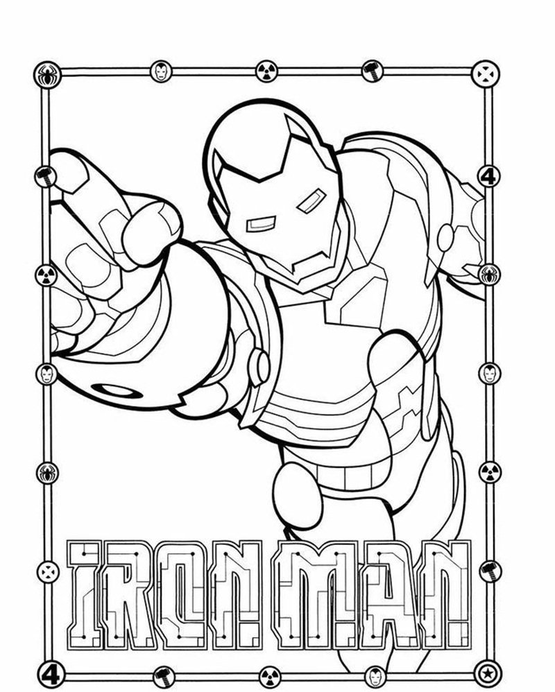 tô màu iron man 1