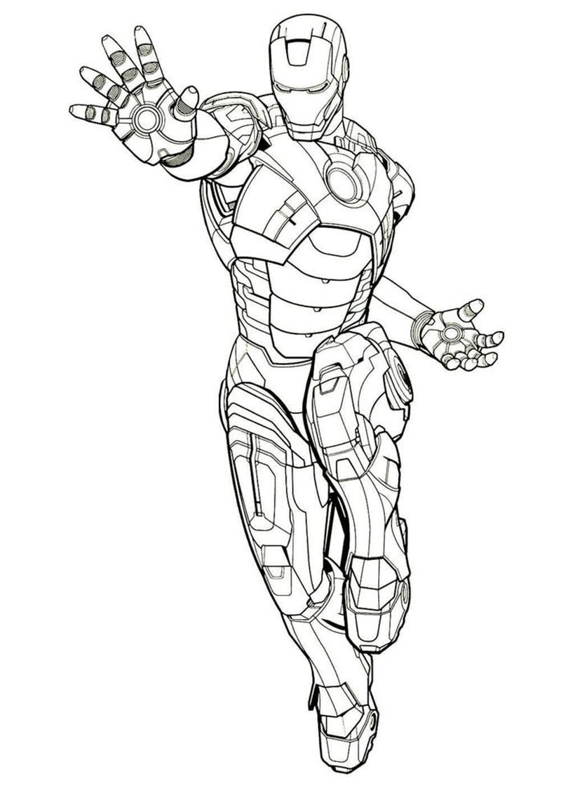 tô màu iron man 10