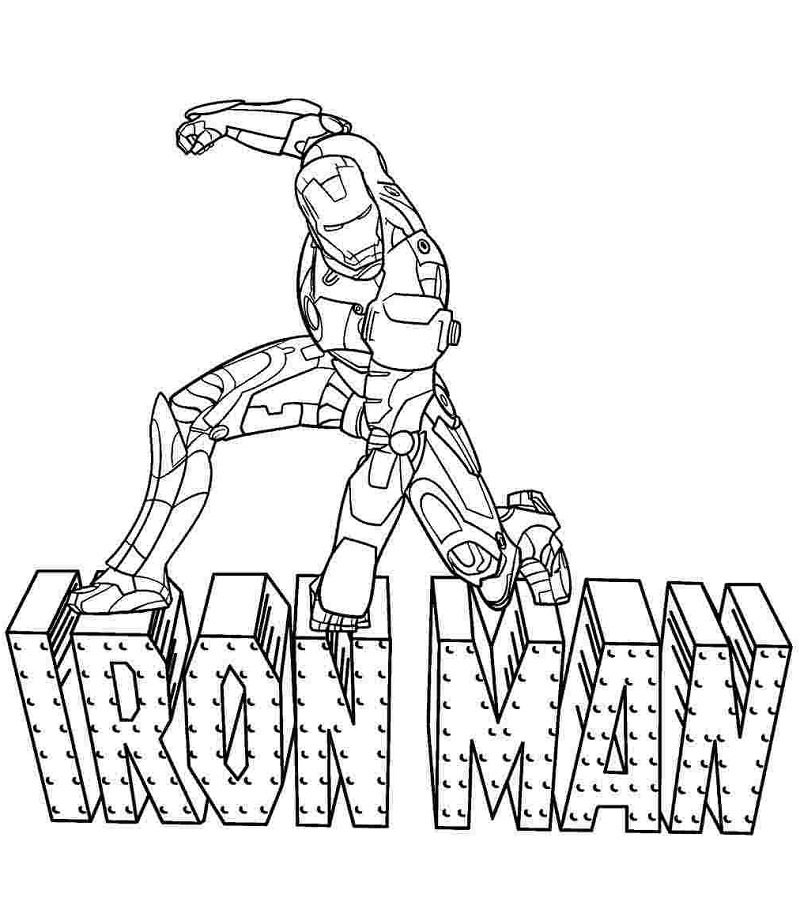 tô màu iron man 12