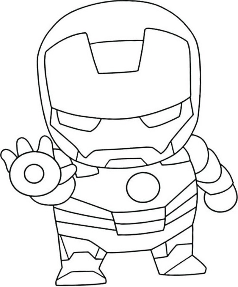 tô màu iron man 13