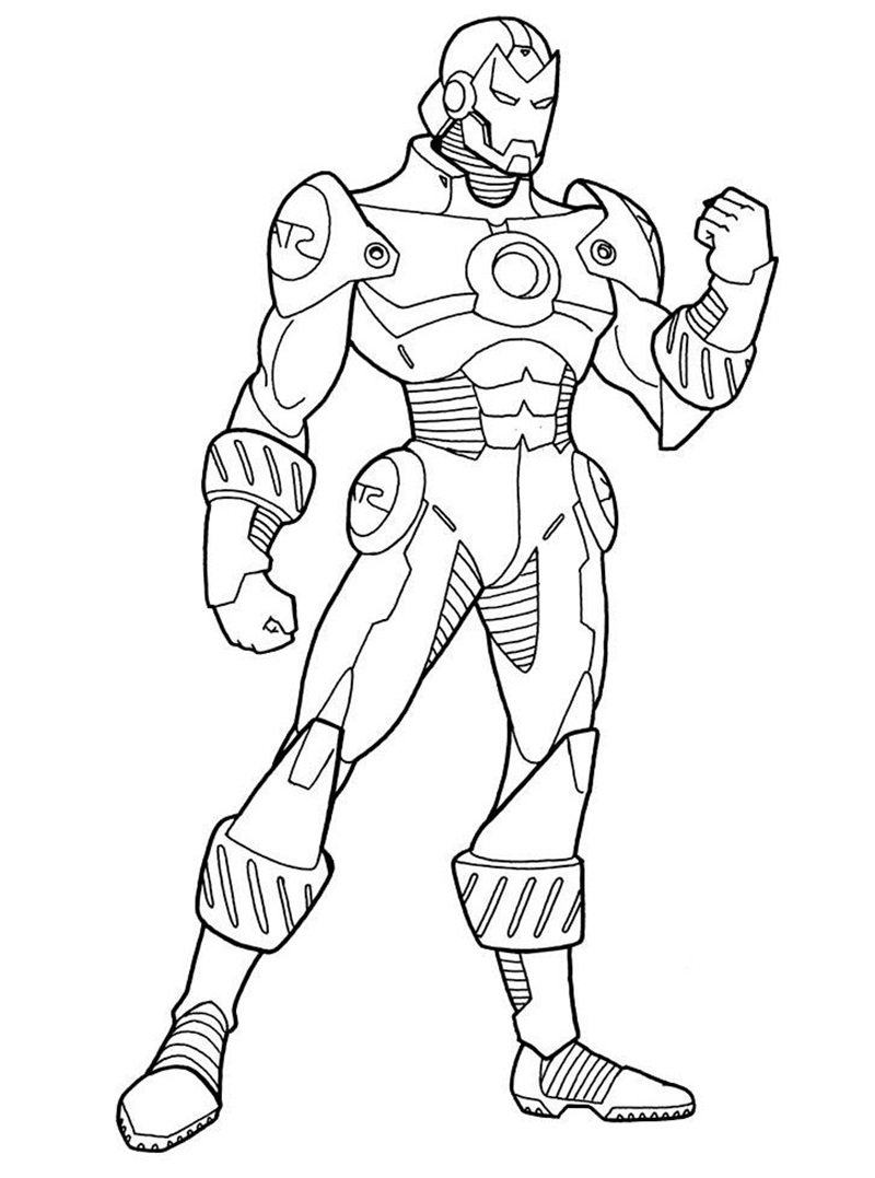 tô màu iron man 14
