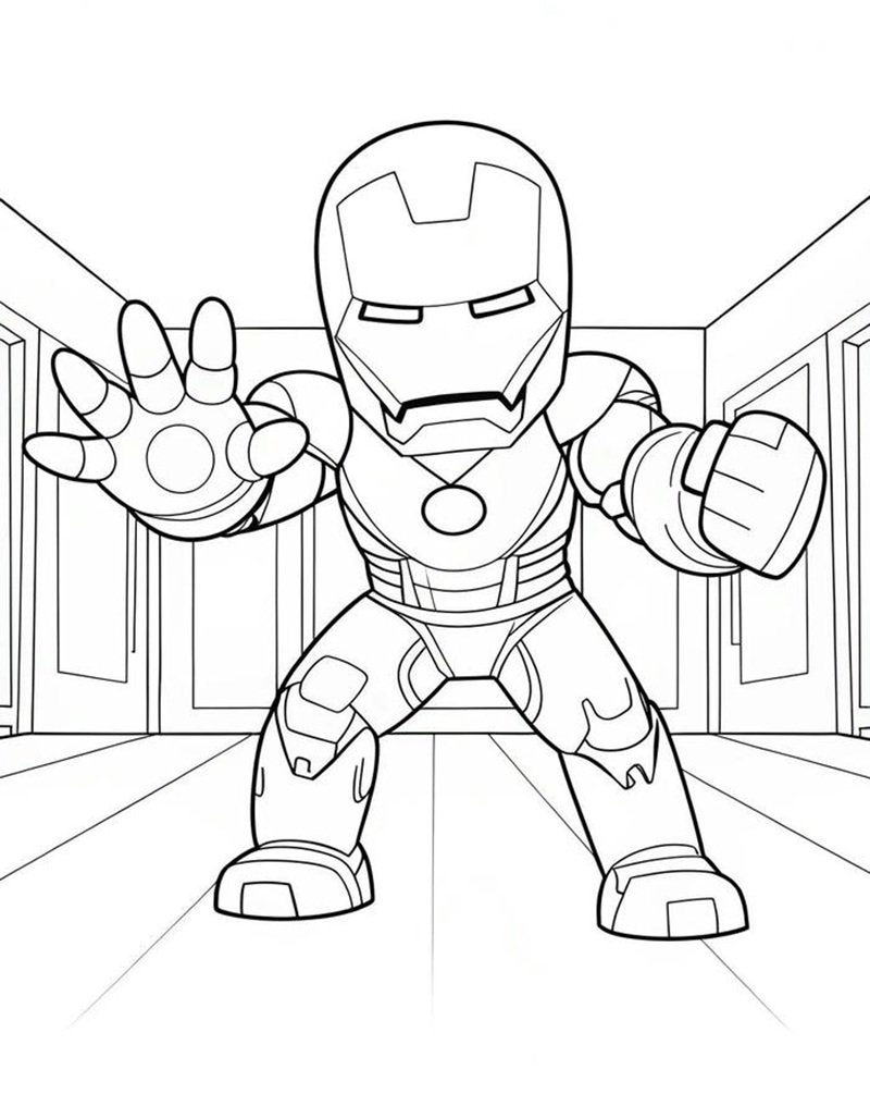 tô màu iron man 19