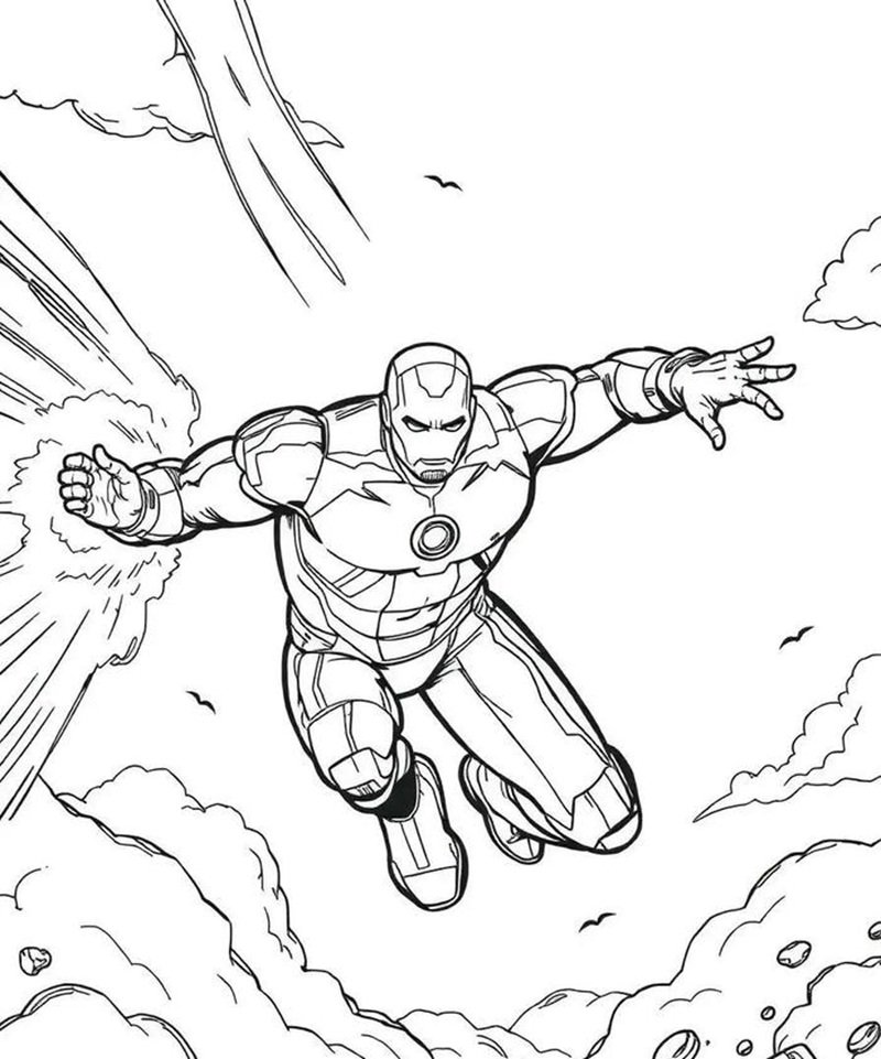 tô màu iron man 21