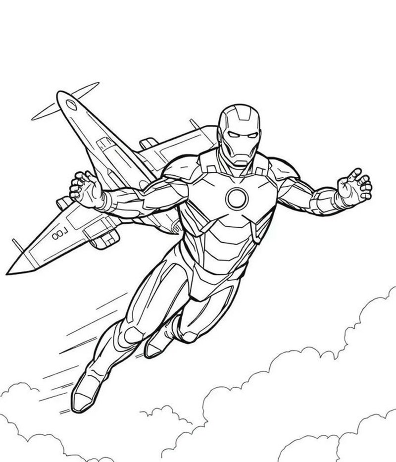 tô màu iron man 22