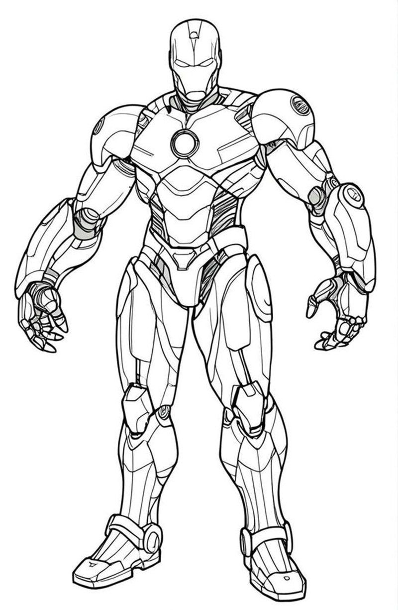 tô màu iron man 23