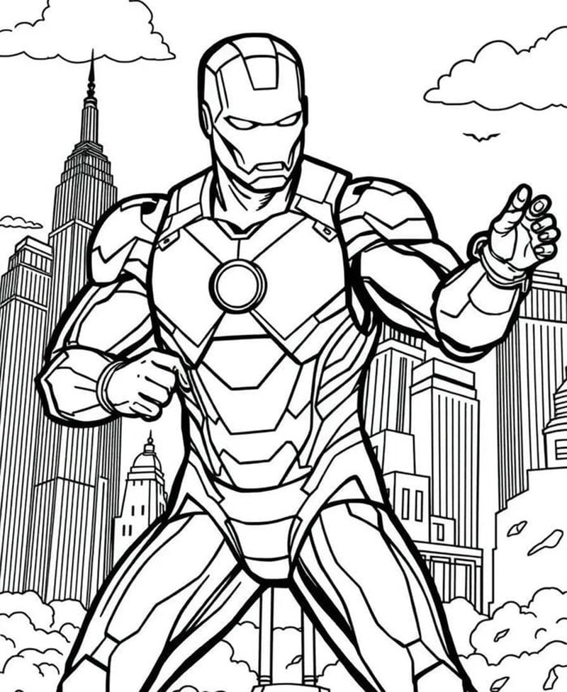 tô màu iron man 30