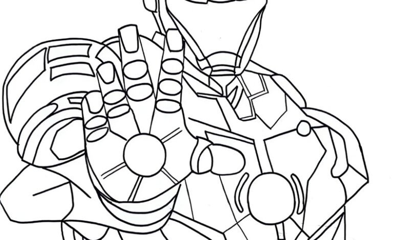 tô màu iron man 32