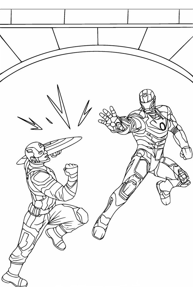 tô màu iron man 34