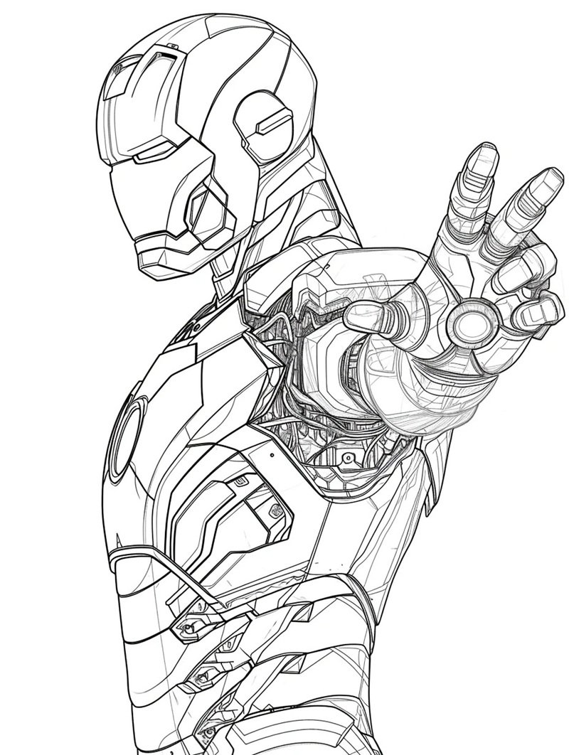 tô màu iron man 38