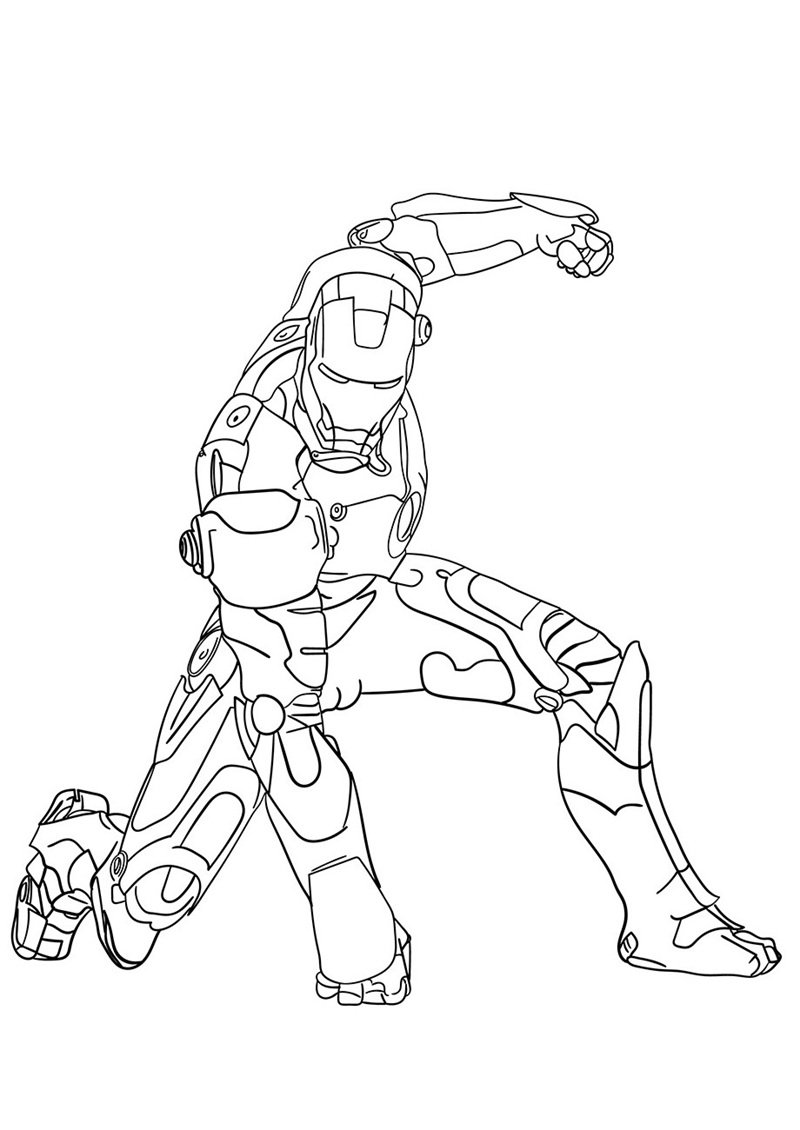 tô màu iron man 6