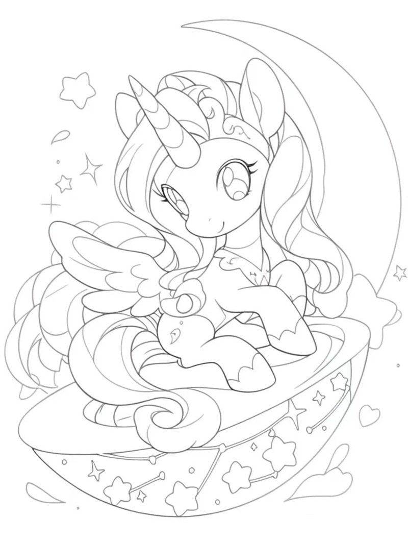 tô màu kỳ lân 4