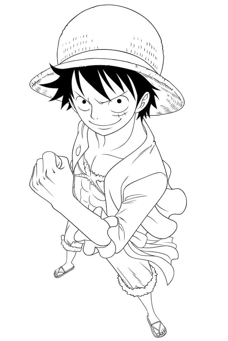 tô màu luffy 14