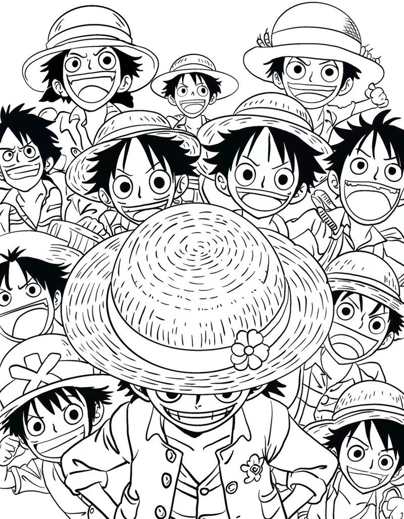 tô màu luffy 21