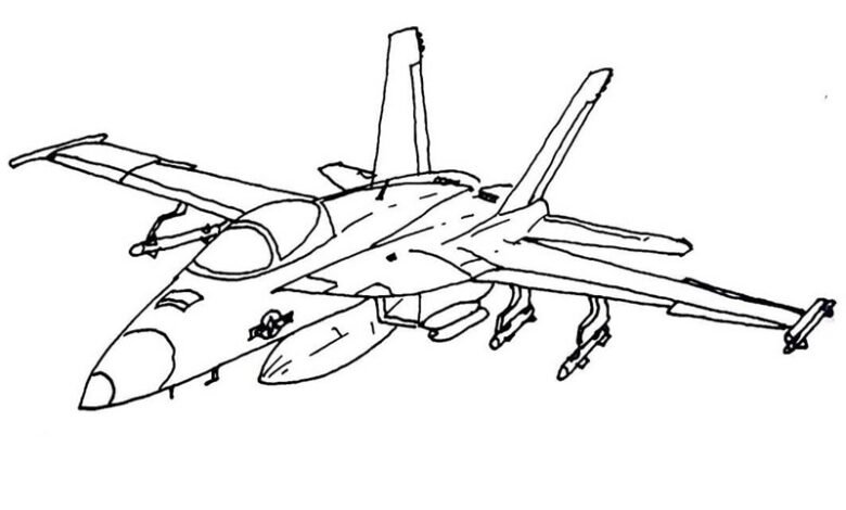 tô màu máy bay chiến đấu 24