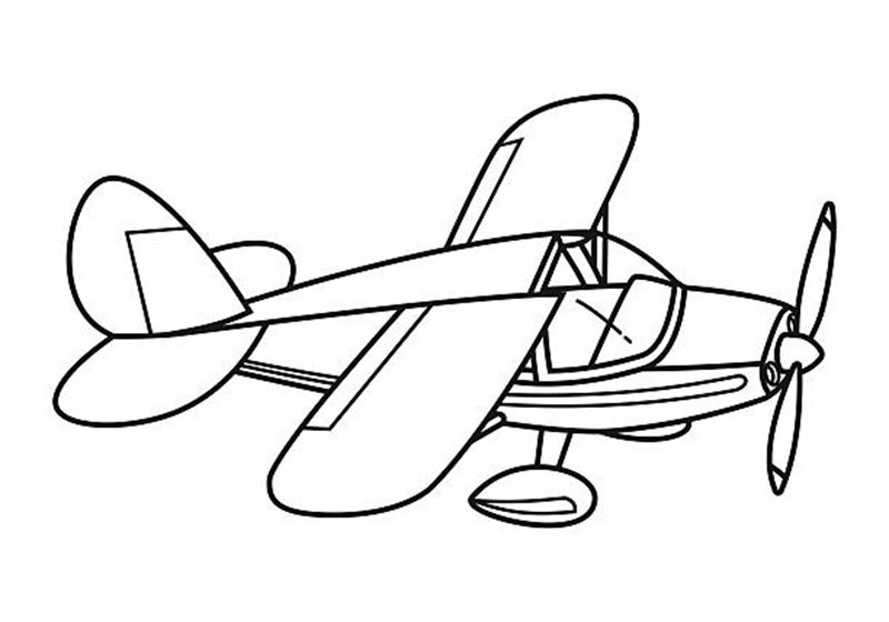 tranh thiếu nhi vui tô màu máy bay chiến đấu