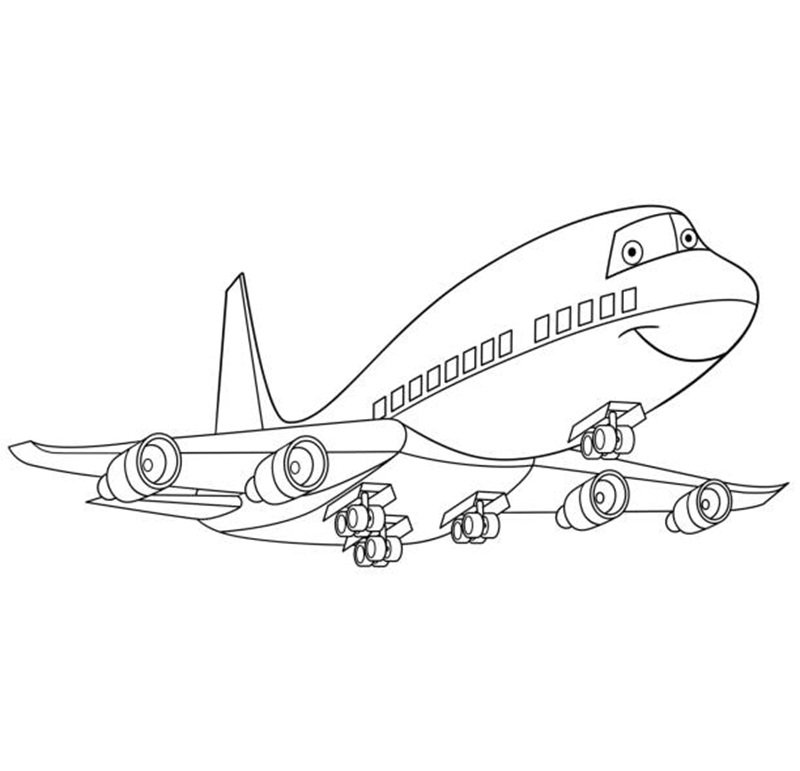 tranh tô màu máy bay chiến đấu cho bé