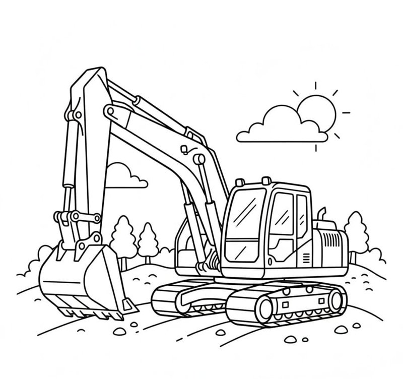 tô màu máy xúc 10