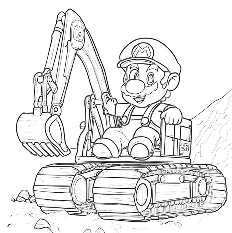 tô màu máy xúc 20