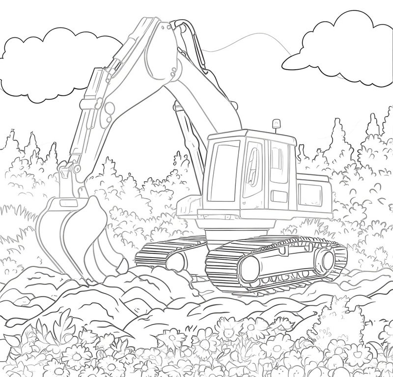 tô màu máy xúc 21