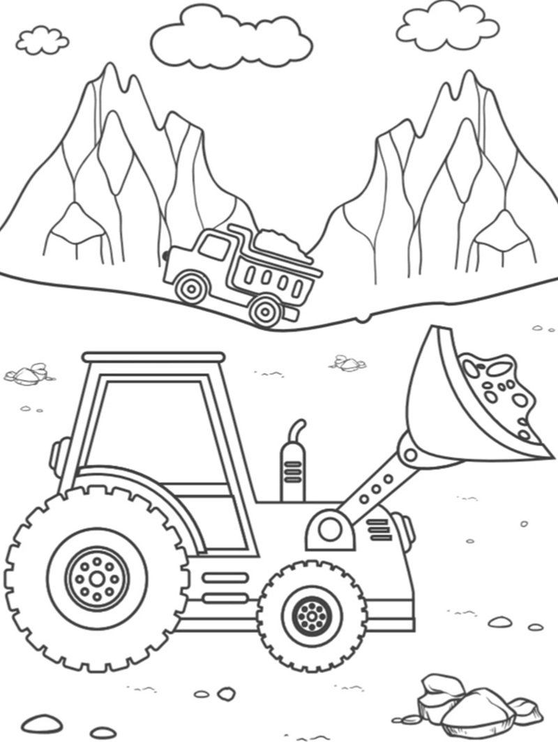 tô màu máy xúc 31