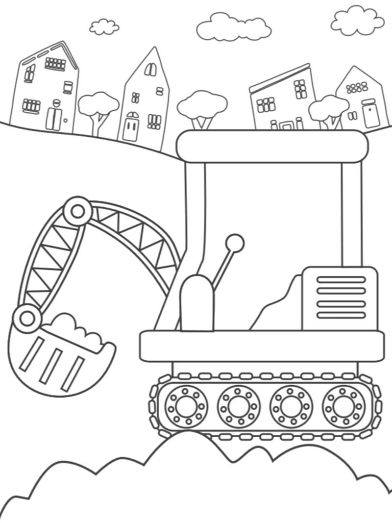 tô màu máy xúc 32