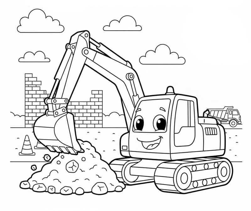 tô màu máy xúc 5