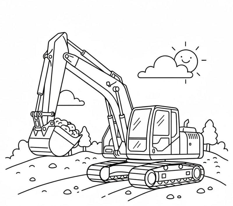 tô màu máy xúc 6