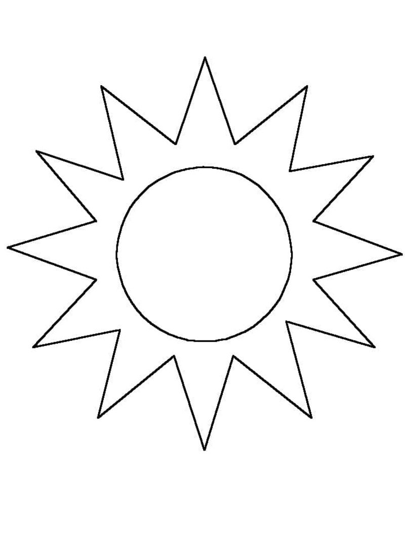 tranh vẽ ông mặt trời để bé tô màu sáng tạo