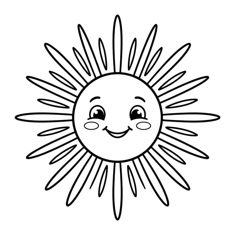 hoạt động học tập với tô màu ông mặt trời thú vị