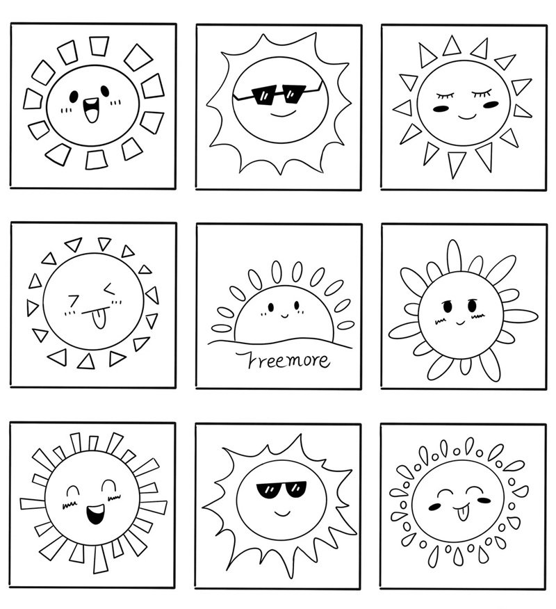 hoạt động sáng tạo với tô màu ông mặt trời cho bé