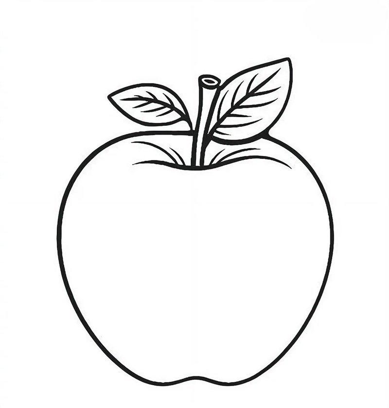 hình ảnh dễ thương để tô màu quả táo cho trẻ em
